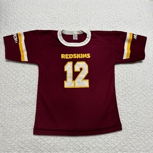 Vintage Hutch Brand Washington Redskins #12 Jersey Shirt Youth Size Medium NFL